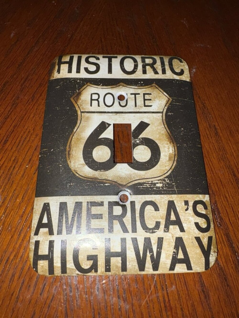 Square One Brands Route 66 Americana Single Light Switch Cover